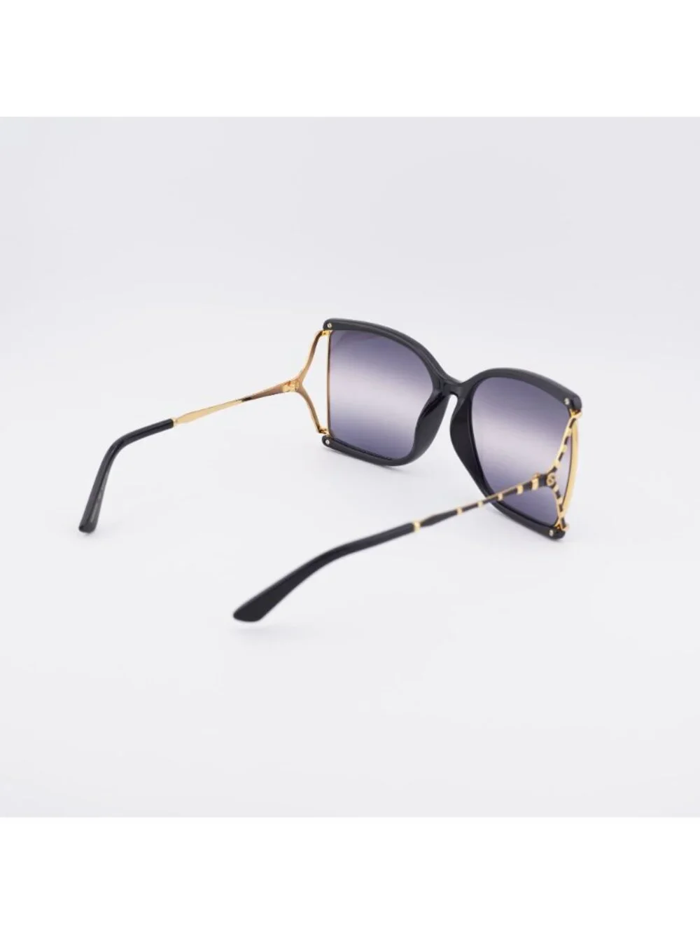 Gucci GG0592SK 001 Sunglasses Black Butterfly Frame, Grey Lenses